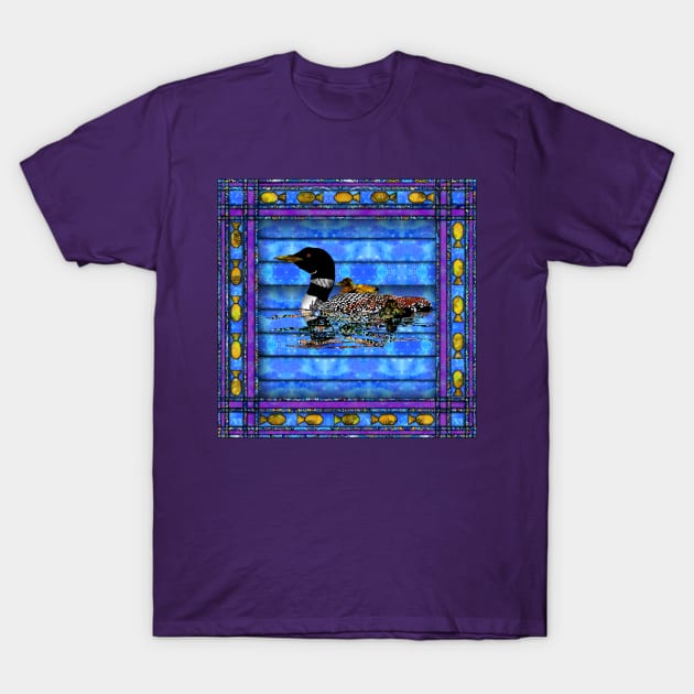 Colorful Loon quilt T-Shirt by Zodiart